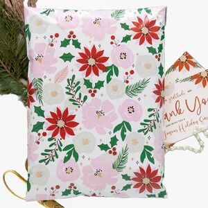 20 Festive Floral 10x13 designer poly mailer